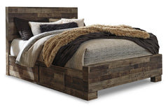 Derekson Queen Panel Bed with 2 Storage Drawers - B200B22