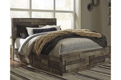 Derekson Queen Panel Bed with 4 Storage Drawers - B200B18