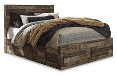 Derekson Queen Panel Bed with 6 Storage Drawers - B200B8