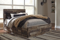 Derekson Queen Panel Bed with 6 Storage Drawers - B200B8