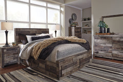 Derekson Queen Panel Bed with 4 Storage Drawers - B200B18