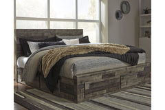 Derekson King Panel Bed with 4 Storage Drawers - B200B19