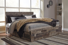 Derekson King Panel Bed with 6 Storage Drawers - B200B12