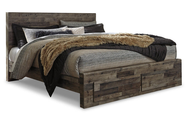 Derekson King Panel Bed with 2 Storage Drawers - B200B14