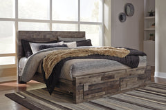 Derekson King Panel Bed with 2 Storage Drawers - B200B14