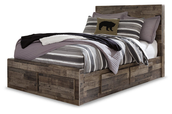 Derekson Full Panel Bed with 6 Storage Drawers - B200B10