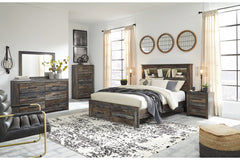 Drystan Queen Bookcase Bed with 2 Storage Drawers - B211B23