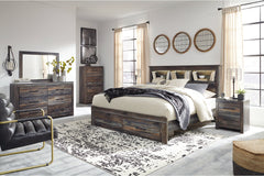 Drystan King Bookcase Bed with 2 Storage Drawers - B211B27