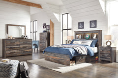 Drystan Full Bookcase Bed with 2 Storage Drawers - B211B44