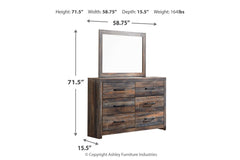 Drystan Dresser and Mirror - B211B1