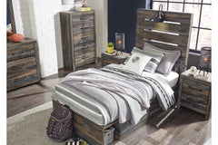 Drystan Twin Panel Bed with 4 Storage Drawers - B211B11