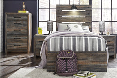 Drystan Twin Panel Bed with 4 Storage Drawers - B211B11