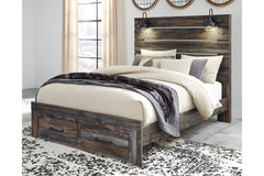 Drystan Queen Panel Bed with 2 Storage Drawers - B211B29
