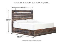 Drystan King Panel Bed with 2 Storage Drawers - B211B15