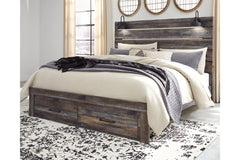 Drystan King Panel Bed with 2 Storage Drawers - B211B55