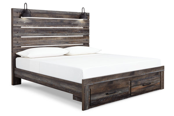 Drystan King Panel Bed with 2 Storage Drawers - B211B55