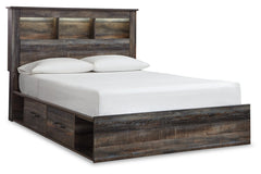 Drystan Queen Bookcase Bed with 2 Storage Drawers - B211B17