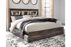 Drystan King Bookcase Bed with 4 Storage Drawers - B211B52