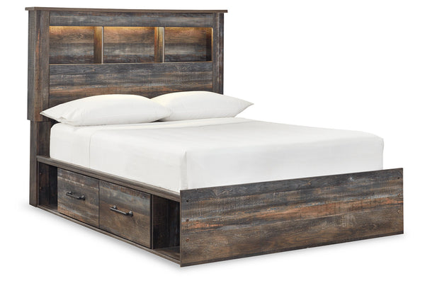 Drystan Full Bookcase Bed with 2 Storage Drawers - B211B44