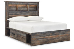 Drystan Full Bookcase Bed with 2 Storage Drawers - B211B44