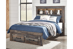 Drystan Full Bookcase Bed with 2 Storage Drawers - B211B21