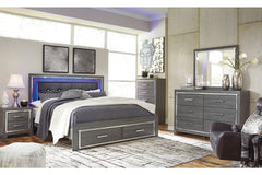Lodanna King Panel Bed with 2 Storage Drawers - B214B11
