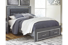 Lodanna Queen Panel Bed with 2 Storage Drawers - B214B3