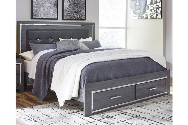 Lodanna King Panel Bed with 2 Storage Drawers - B214B11