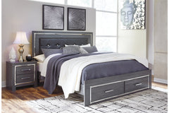 Lodanna King Panel Bed with 2 Storage Drawers - B214B11