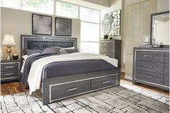 Lodanna King Panel Bed with 2 Storage Drawers - B214B11