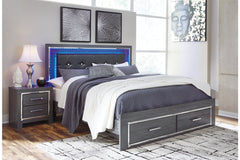 Lodanna King Panel Bed with 2 Storage Drawers - B214B11