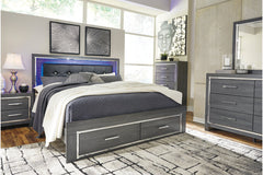 Lodanna King Panel Bed with 2 Storage Drawers - B214B11