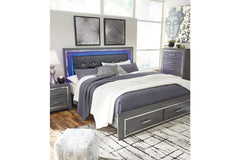 Lodanna King Panel Bed with 2 Storage Drawers - B214B11