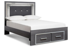 Lodanna Full Panel Bed with 2 Storage Drawers - B214B5
