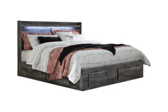 Baystorm King Panel Bed with 4 Storage Drawers - B221B15