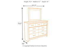 Zelen Dresser and Mirror - B248B1