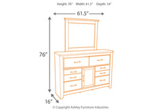Juararo Dresser and Mirror - B251B1