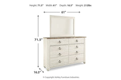 Willowton Dresser and Mirror - B267B1