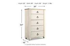 Willowton Chest of Drawers - B267-46