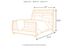 Willowton Queen Sleigh Bed - B267B4