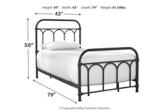 Nashburg Twin Metal Bed - B280-671