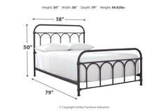 Nashburg Full Metal Bed - B280-672