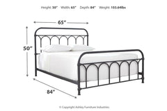 Nashburg Queen Metal Bed - B280-681