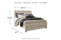 Bellaby Queen Platform Bed with 2 Storage Drawers - B331B4