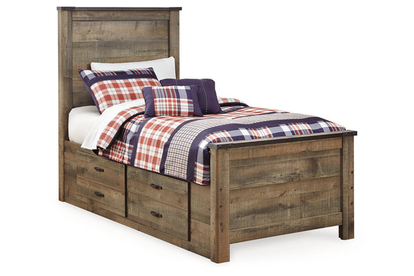 Trinell Twin Panel Bed with 2 Storage Drawers - B446B15