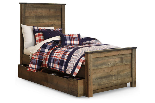 Trinell Twin Panel Bed with 1 Large Storage Drawer - B446B8