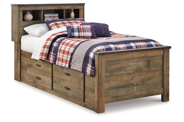 Trinell Twin Bookcase Bed with 2 Storage Drawers - B446B17