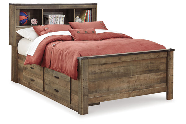 Trinell Full Bookcase Bed with 2 Storage Drawers - B446B16