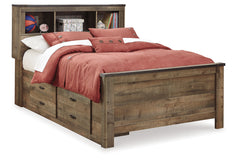 Trinell Full Bookcase Bed with 2 Storage Drawers - B446B16