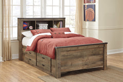Trinell Full Bookcase Bed with 2 Storage Drawers - B446B16
